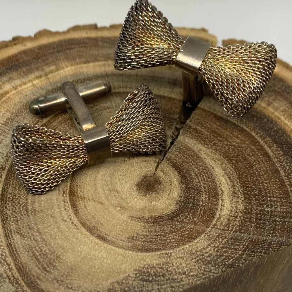 Vintage Bowtie Cuff Links - Picture 3 of 3
